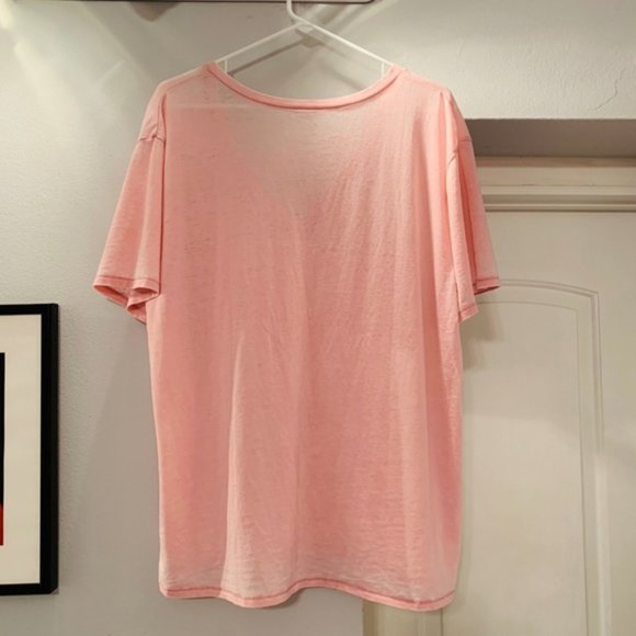 Abound Pink Burnout V-Neck Tee - Picture 3 of 6